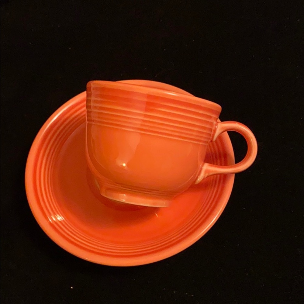 Fiesta persimmon cup and saucer…. Bundle cups and saucers for a special deal